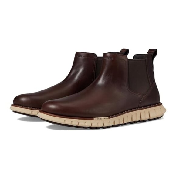 Cole Haan Mens' Zerogrand Remastered Waterproof Chelsea Boots Coffee Brown 8.5